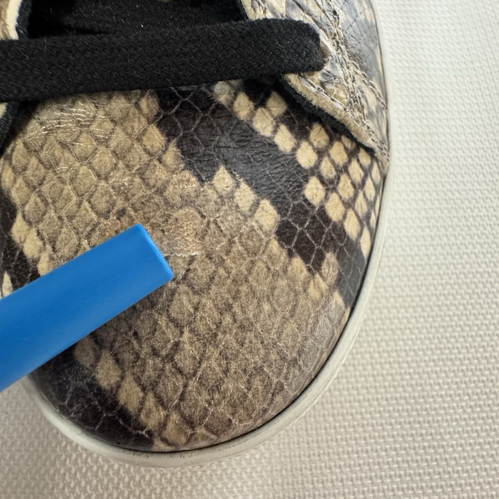 M. Gemi Woman's The Volata Snakeskin Print Leather Sneaker Size IT37 US 7 - Picture 9 of 13